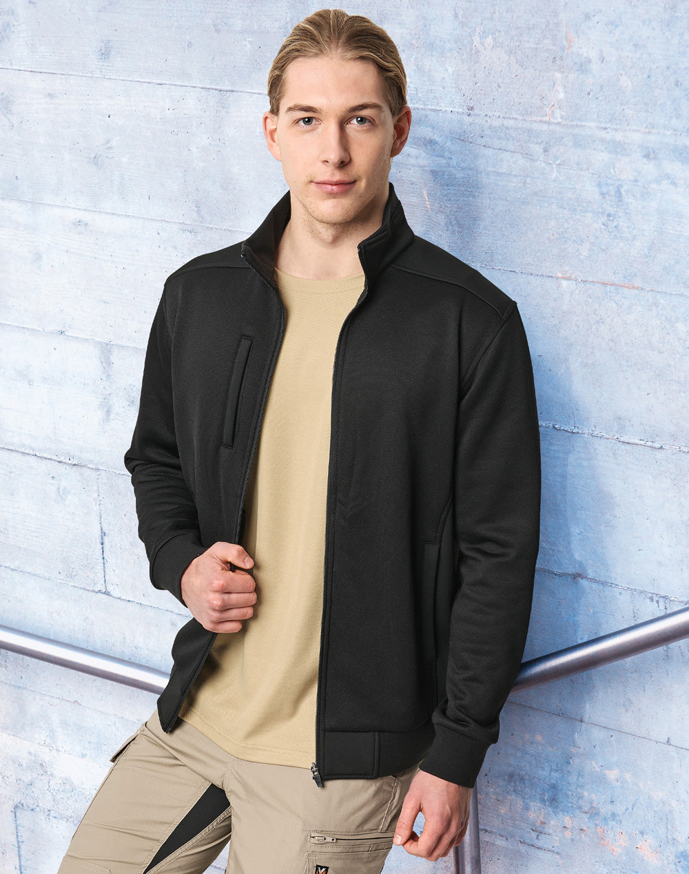 Jacquard Fleece Bomber Jacket