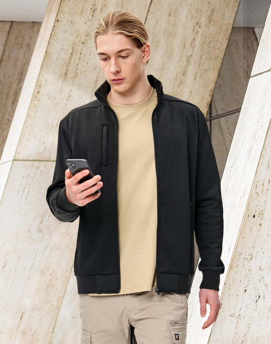 Jacquard Fleece Bomber Jacket